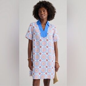UNTUCKit Women’s Paola Linen Blend Tunic Style Dress Medallion Print Sz Small